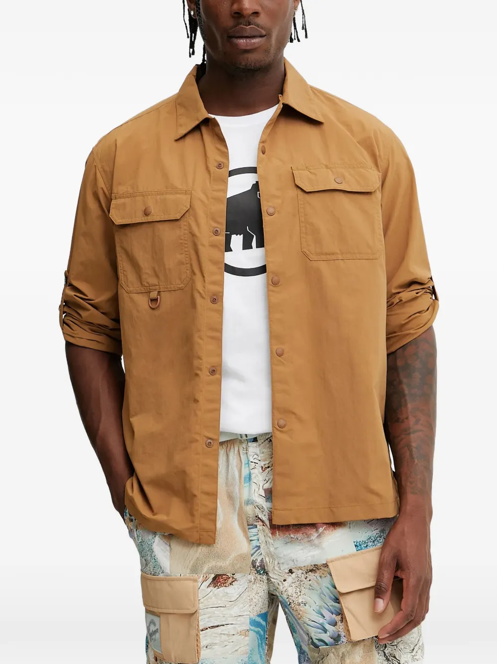 

Рубашка с клапанами на карманах Mammut, коричневый