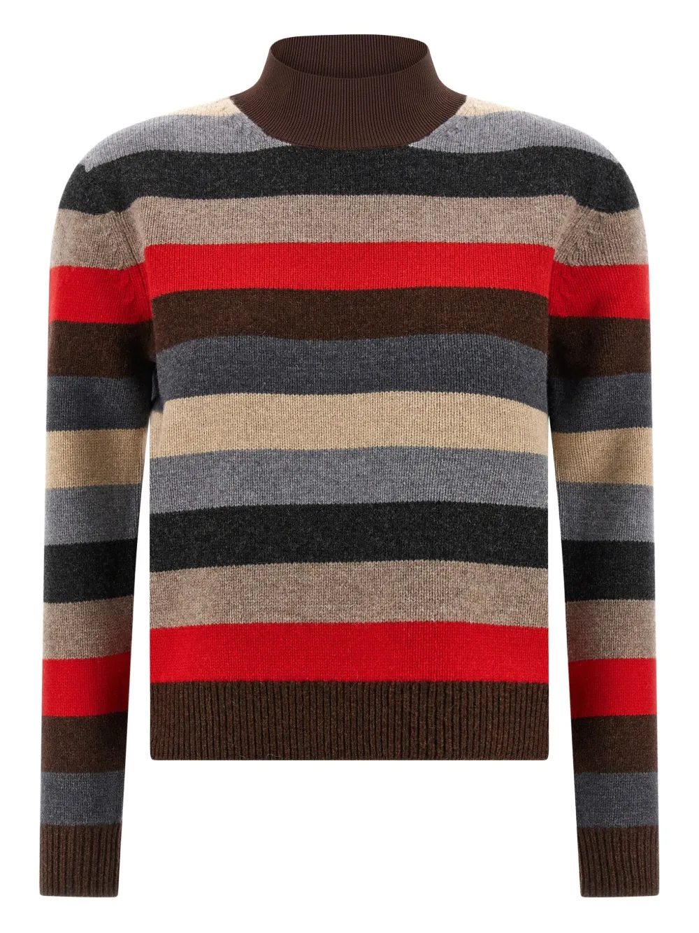 

Шерстяной пуловер в полоску Tory Burch, красный