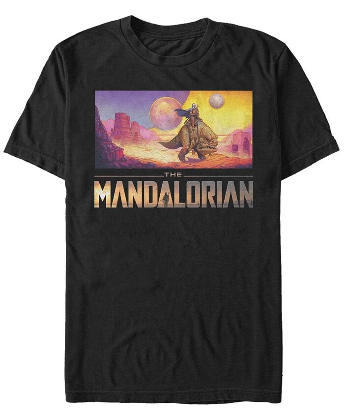 

Мужская футболка с короткими рукавами Star Wars The Mandalorian Dreamscape Journey Fifth Sun, черный