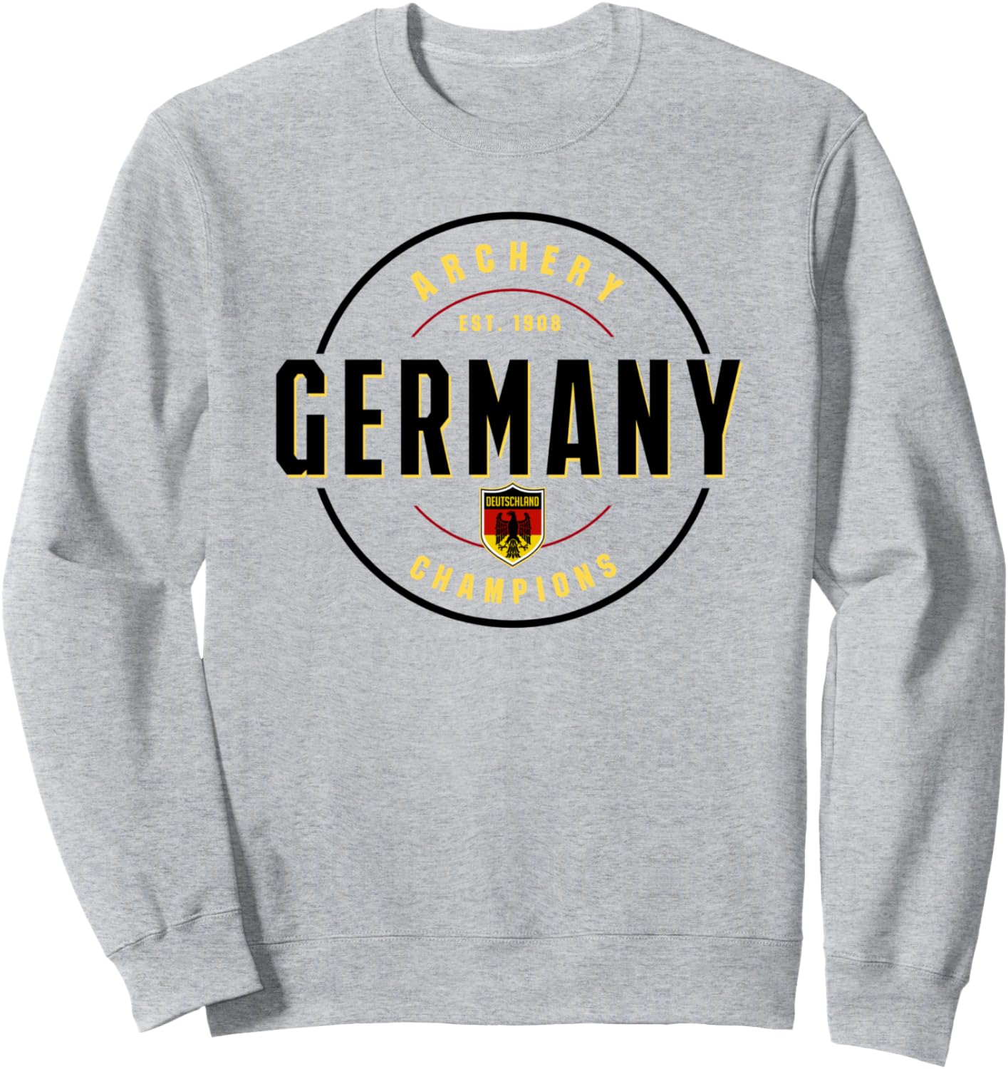

Модная толстовка с надписью «Германия, стрельба из лука» Trendy Apparel, серый