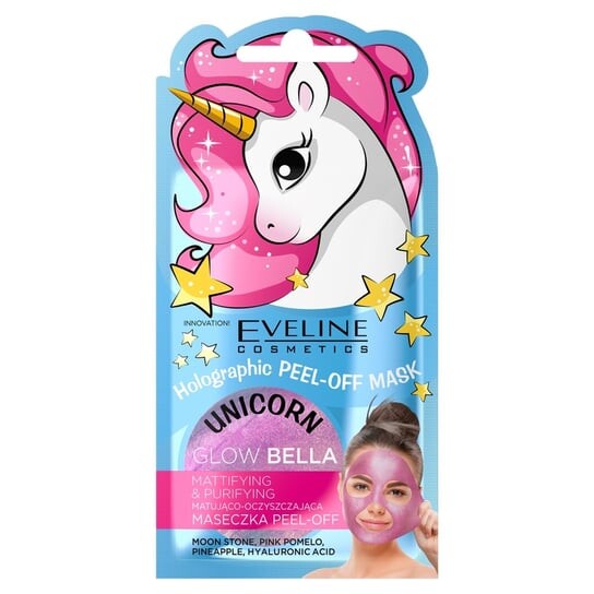 

Матирующая и очищающая маска Glow Bella 7мл Eveline Cosmetics Holographic Peel-Off Mask