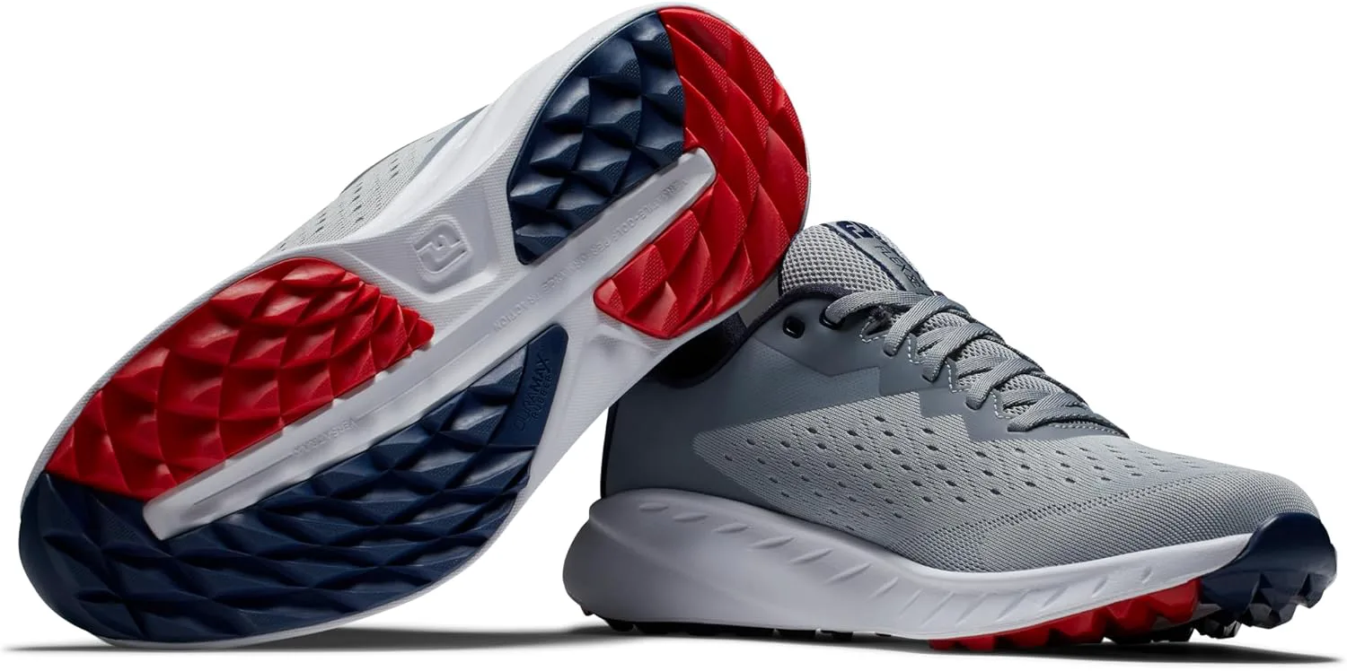 Мужские гольф-туфли FootJoy FJ Flex XP предыдущего сезона, серый/темно-синий/красный — фото 2