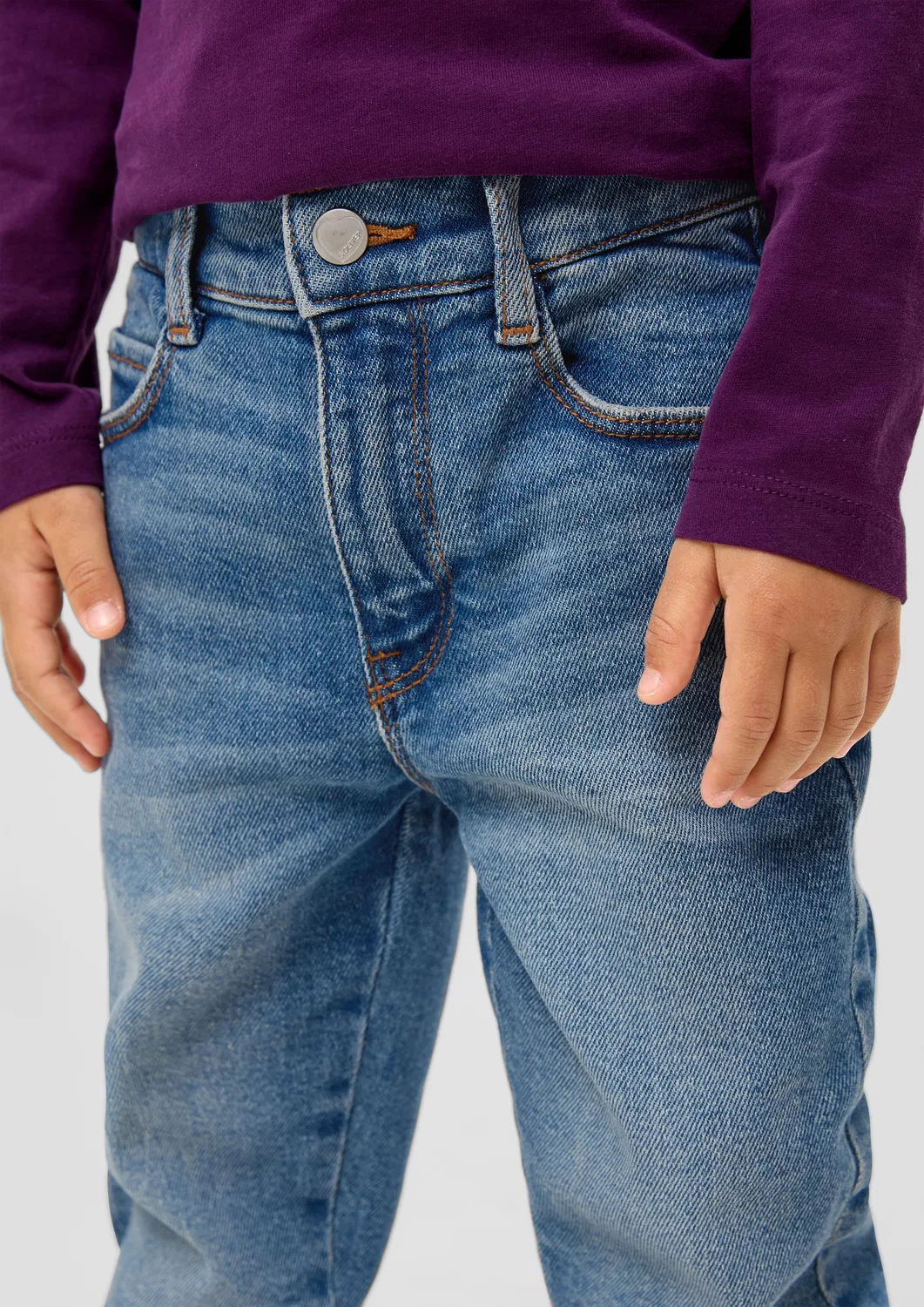 Джинсы tapered leg, s.Oliver, синий — фото 4