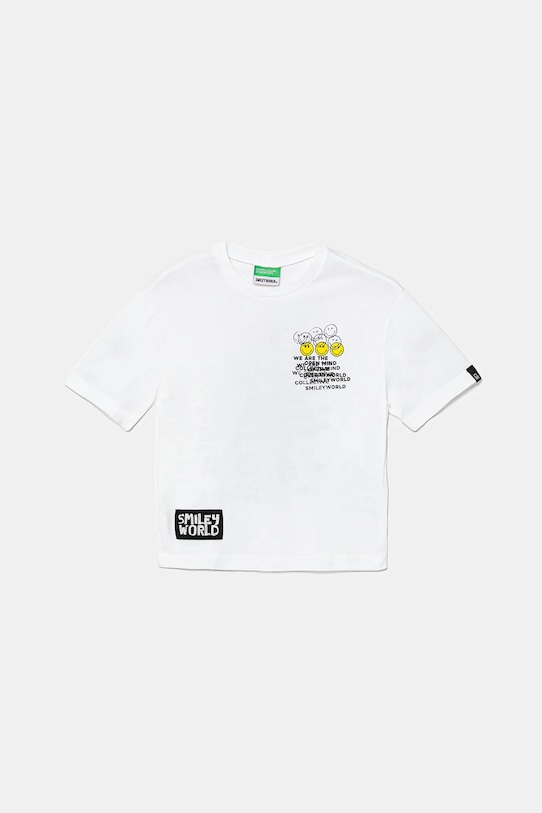 

Детская хлопковая футболка United Colors Of Benetton, белый