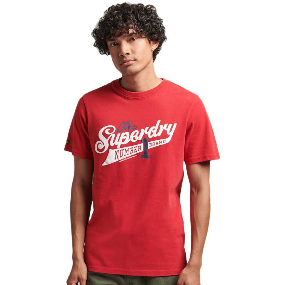 

Футболка Superdry Vintage Scripted College, красный