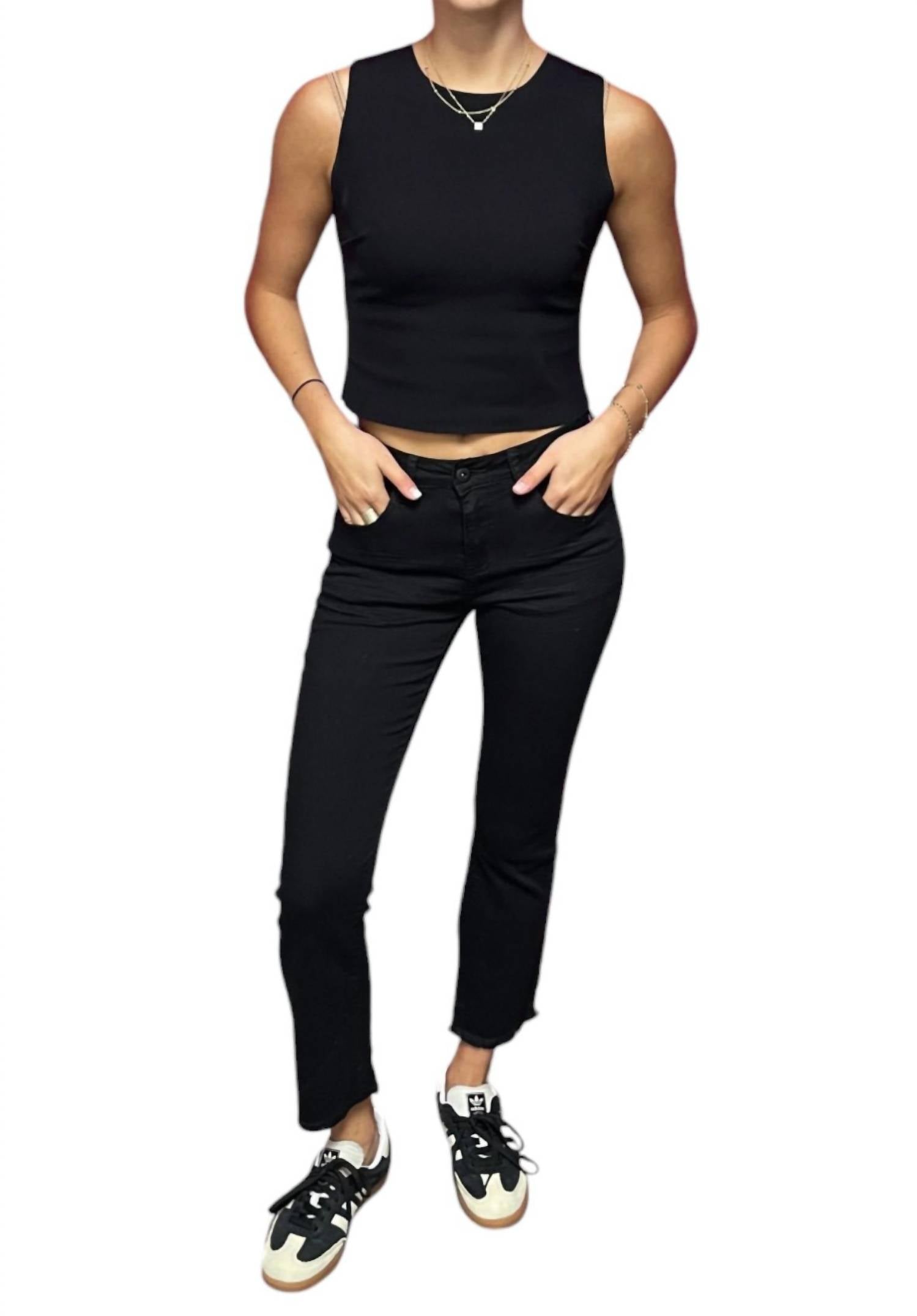 

Укороченные джинсы Devi Boot Leg черного цвета BIANCO