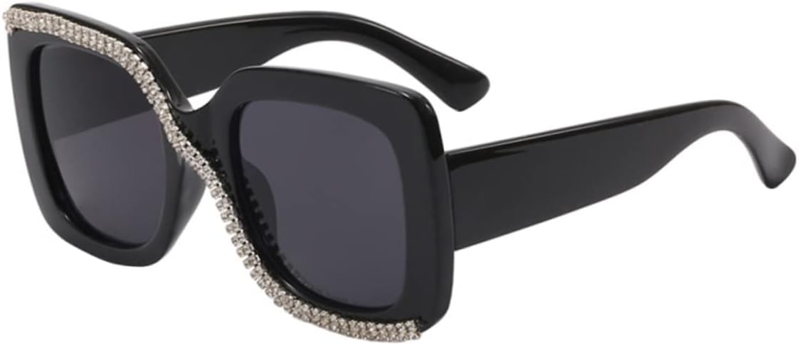 

Женские солнцезащитные очки большого размера в стиле ретро, ​​идеально подходящие для пляжа и фотосессий. Стильный дизайн, подчеркивающий индивидуальность Toddmomy, Black trendy sunglasses -Size:15