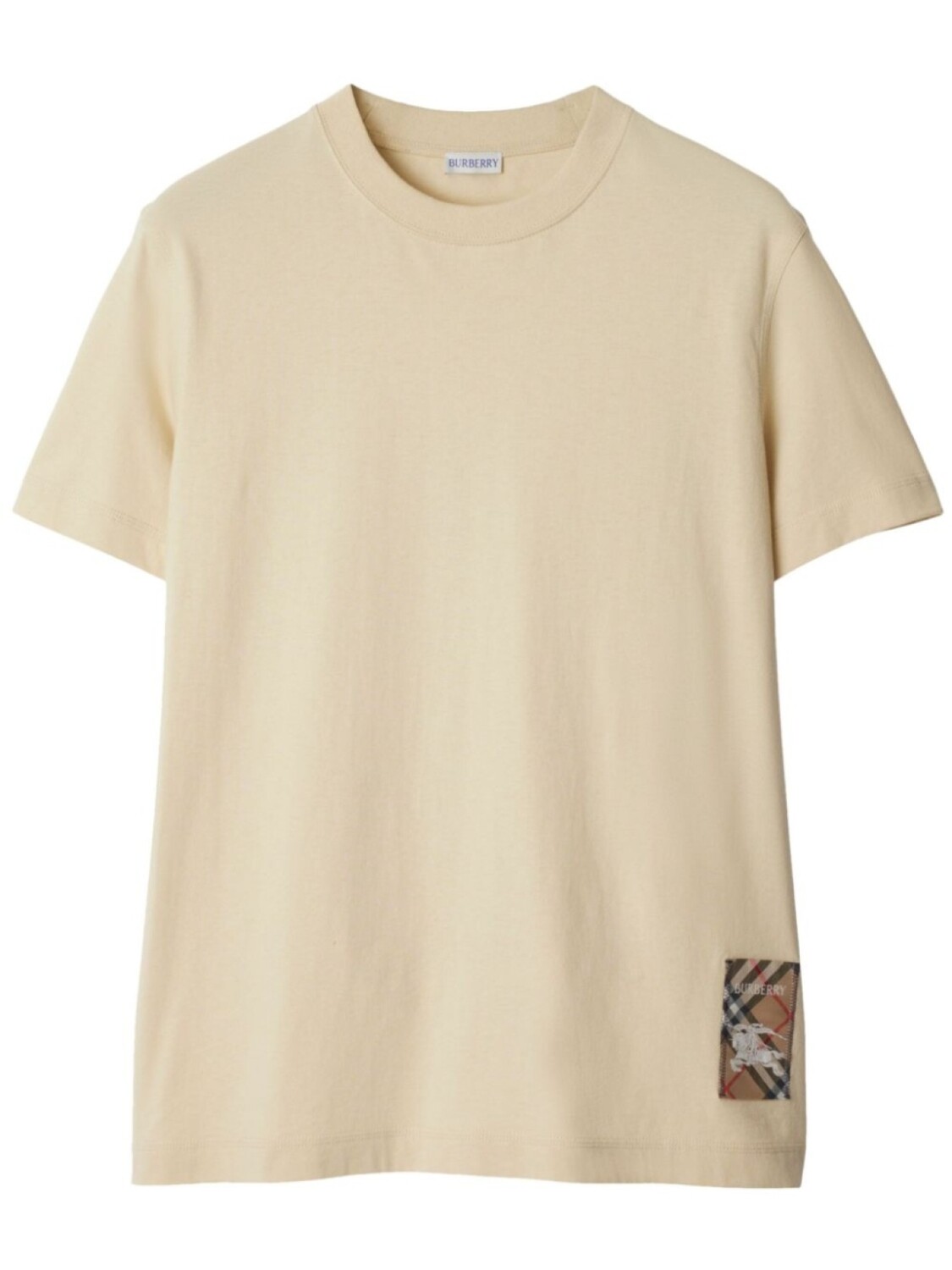 

Футболка из хлопка с принтом Burberry Check Label, нейтральный
