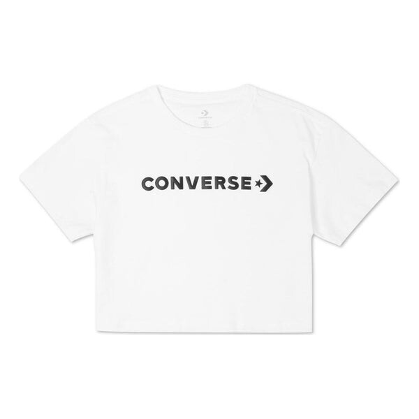 

Футболка puff wordmark t-shirt 'white black' Converse, белый