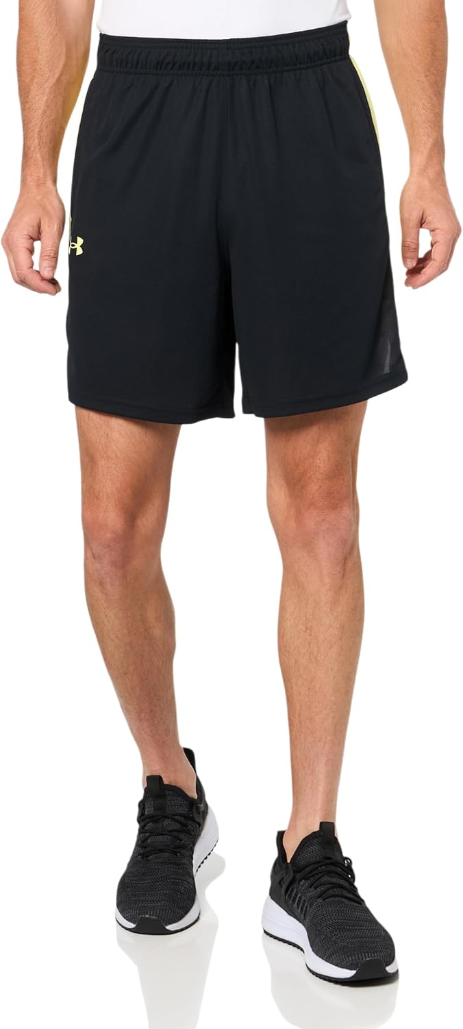 

Under Armour мужские шорты Baseline Basketball, (003) Black/Sonic Yellow/Sonic Yellow