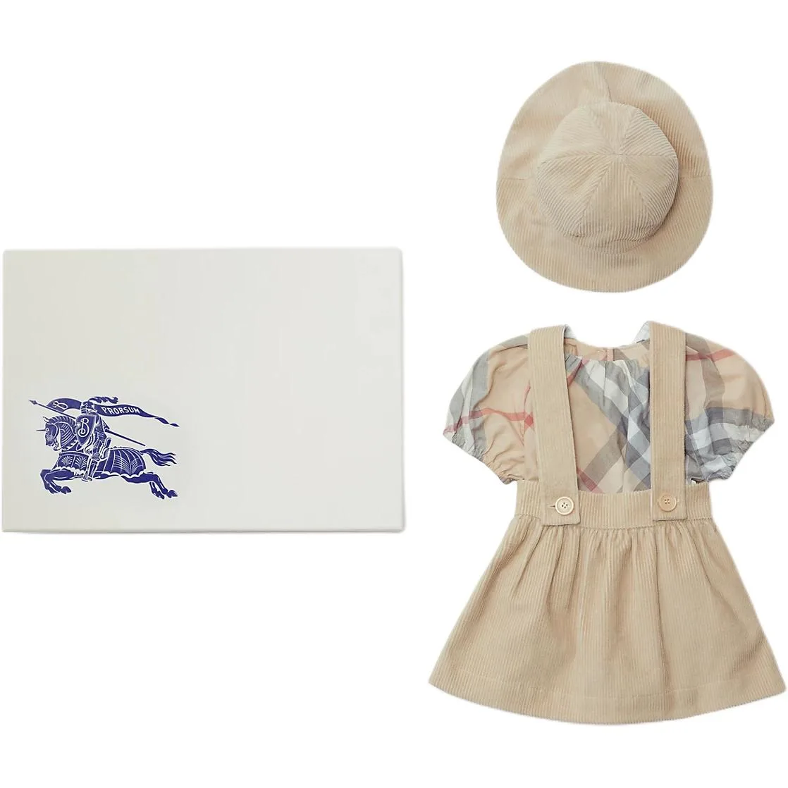 Комбинезон Kids' Apparel Cotton Three Piece Baby Gift Set Light Stone Burberry, set (светло-stone color)