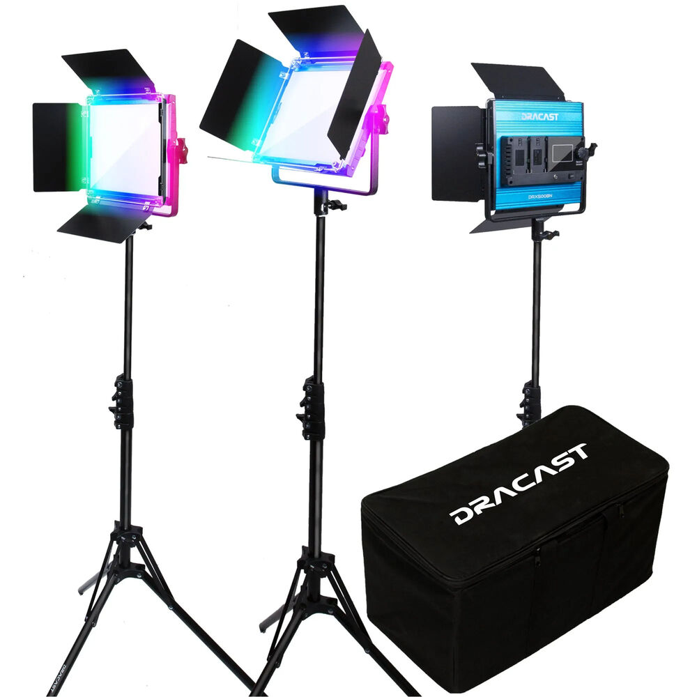 

Светодиодная панель Dracast X Series LED500 RGB (комплект для интервью с 3 лампами)