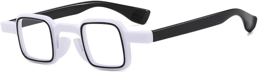 

Модные маленькие квадратные солнцезащитные очки для женщин с прозрачными градиентными линзами, защита от УФ-излучения UV400, ретро-стиль для мужчин, трендовые двухцветные UATXTAU, White Black Clear