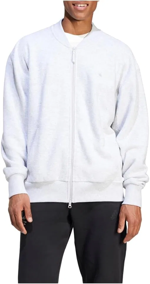 Куртка-бомбер Adidas Elevated Loop для мужчин для тренировок и повседневной носки - Grey