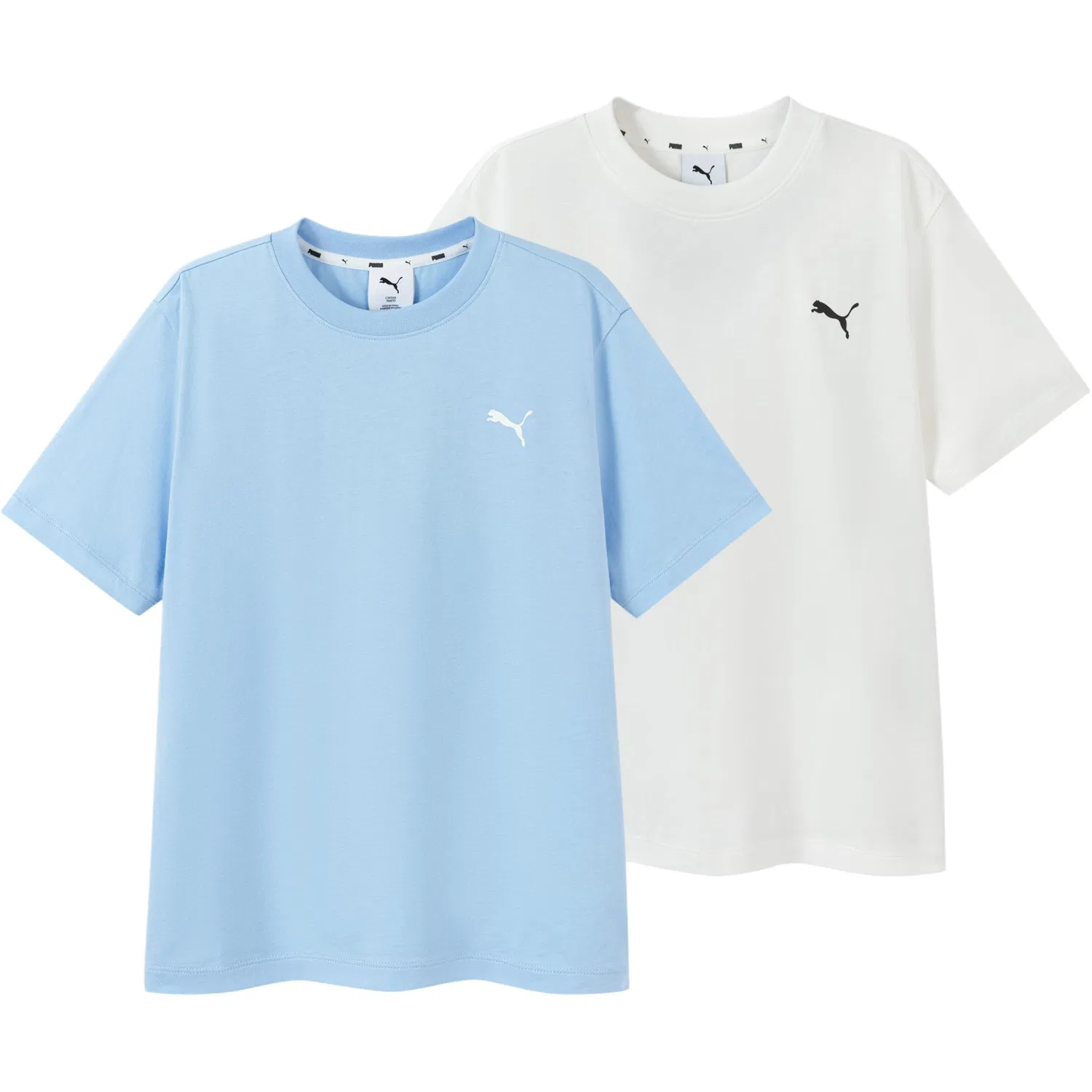 Футболка детская из тонкого трикотажа PUMA Blue White Tone