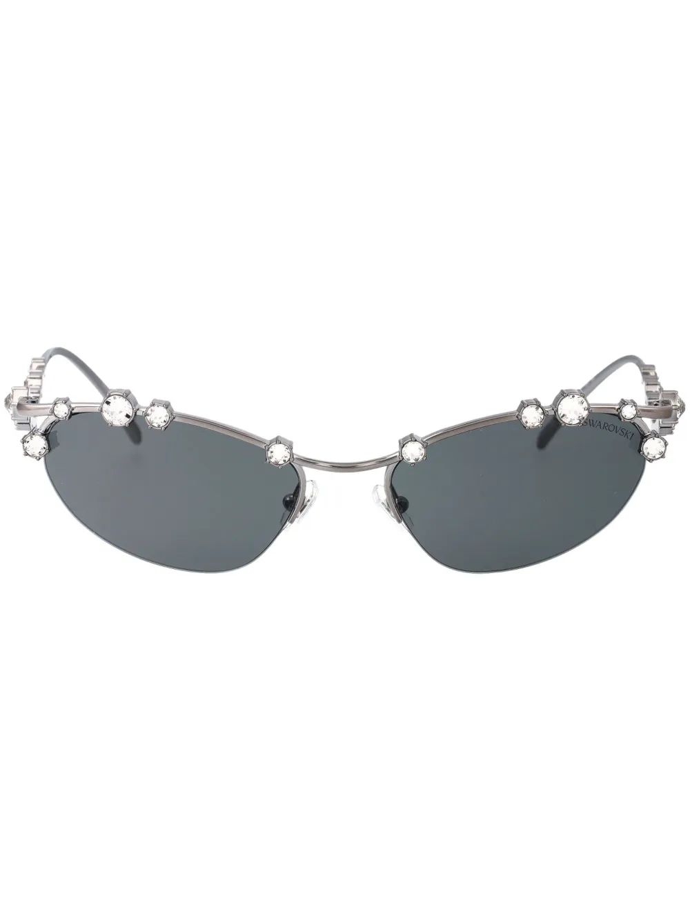 

Солнцезащитные очки Gunmetal Swarovski Eyewear, серебяный