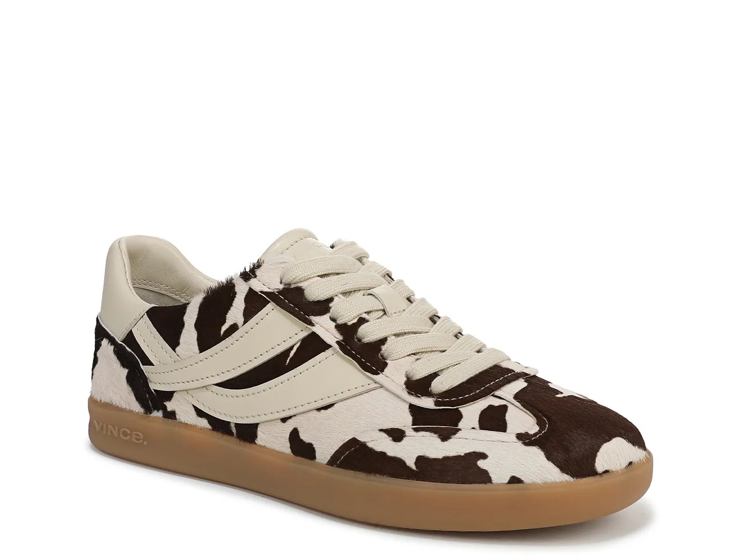 Кроссовки Vince Oasis Sneaker, White/Brown Cow Print