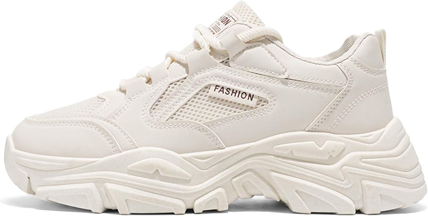 

Комфортные повседневные мужские кроссовки с толстой подошвой и дышащей сеткой Generic, бежевый