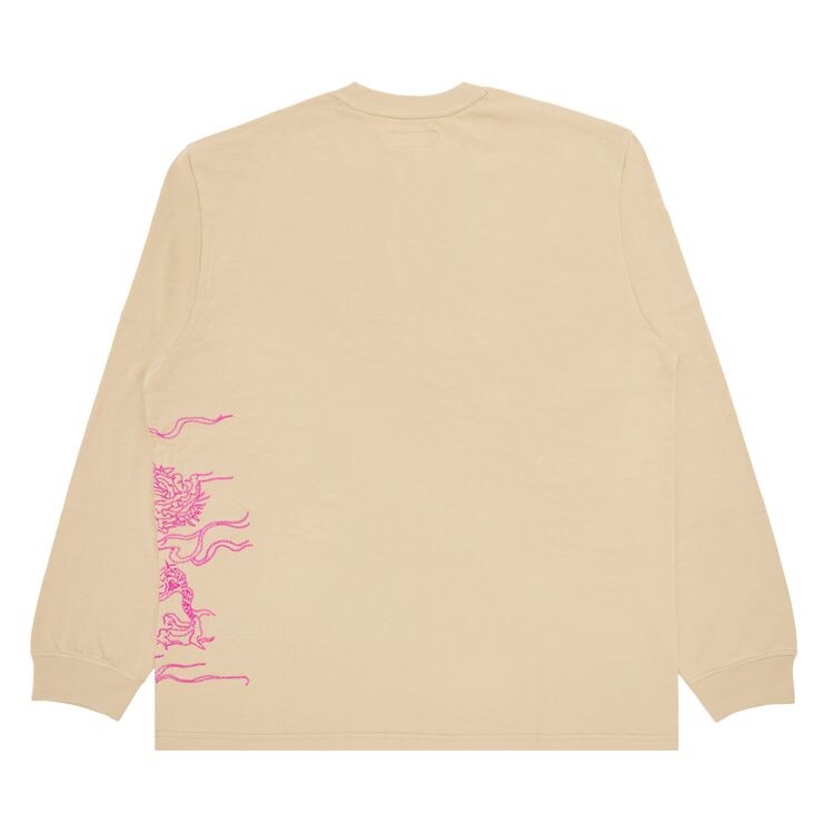 Топ Supreme Dragon Embroidered Long-Sleeve Top Khaki, желто-коричневый — фото 2