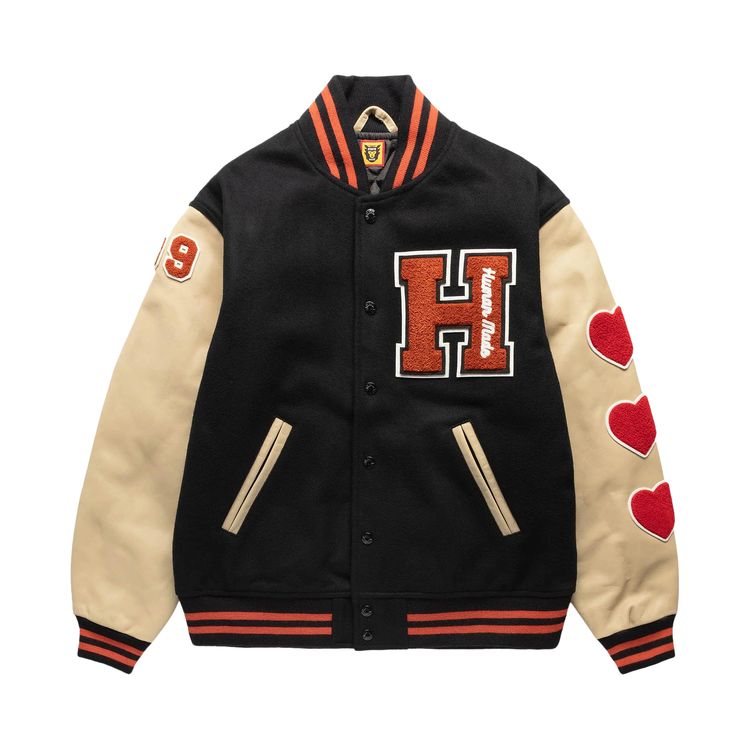 

Куртка Human Made Varsity Jacket 'Black', черный