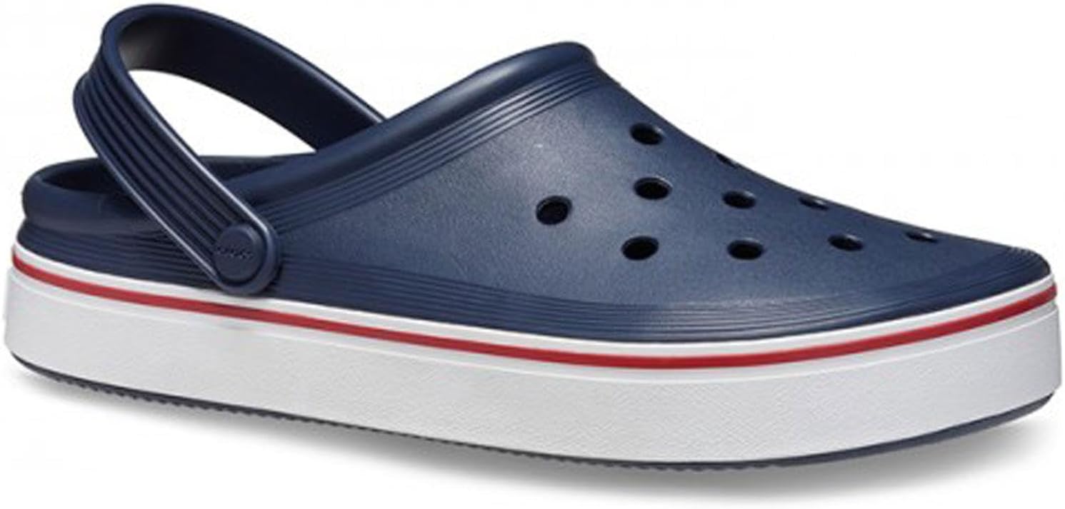 Унисекс сабо Crocs Off Court с платформой, темно-синий — фото 4