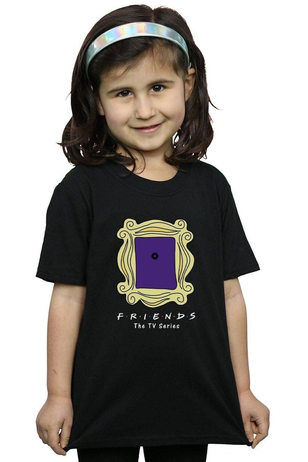 

Хлопковая футболка с дверным глазком Friends, черный