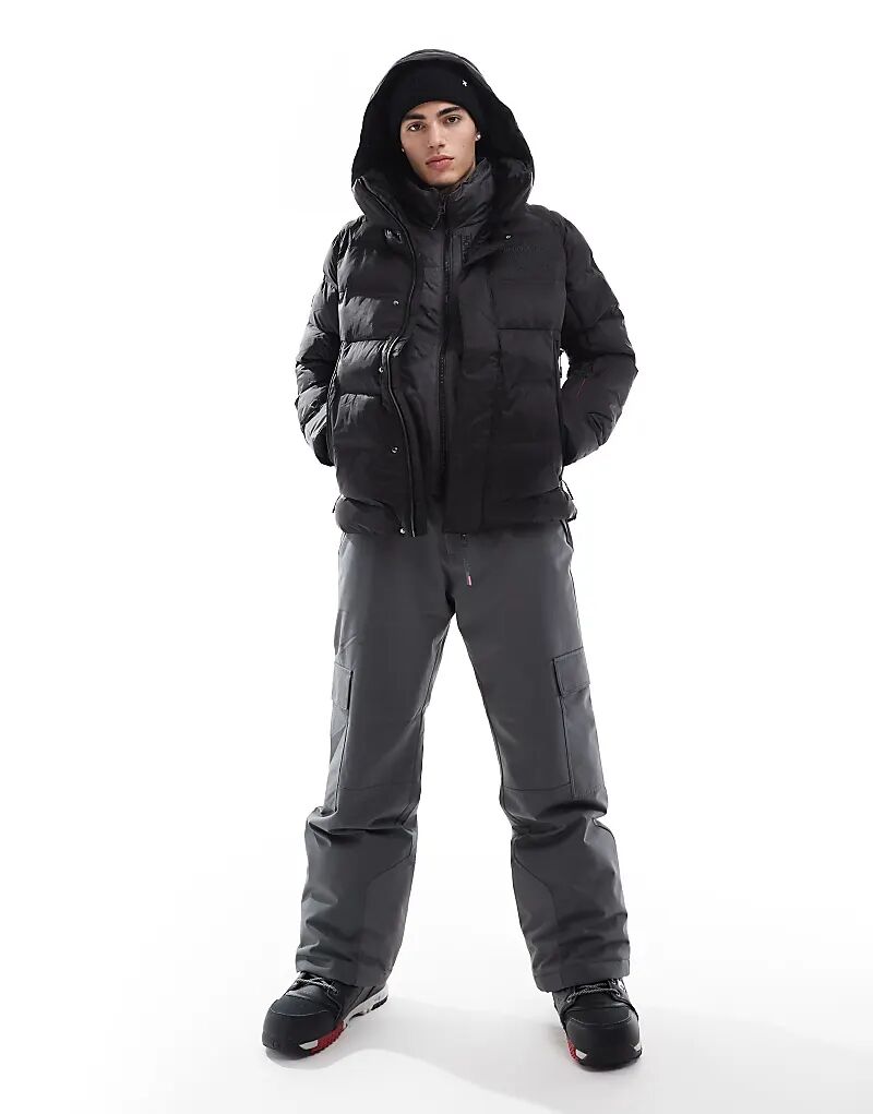 

Куртка-пуховик для горнолыжного спорта черного цвета Superdry