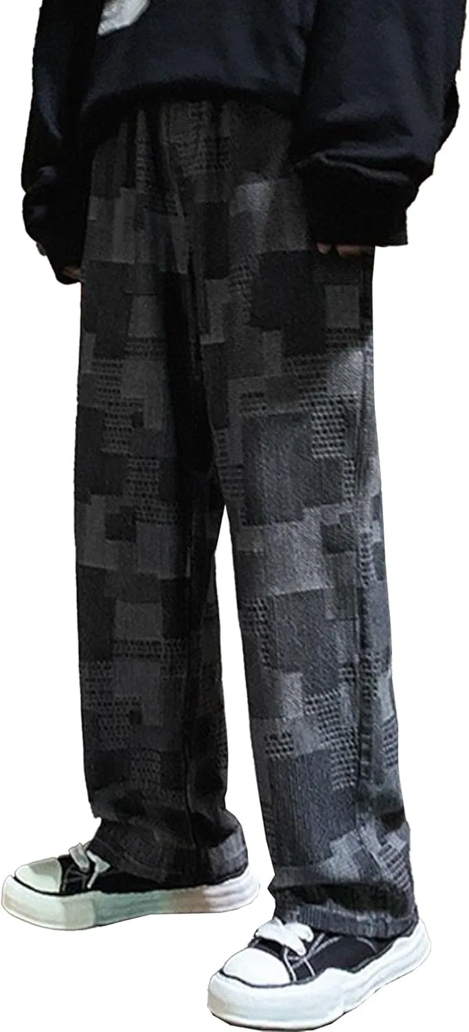 Джинсы с узором в клетку Black