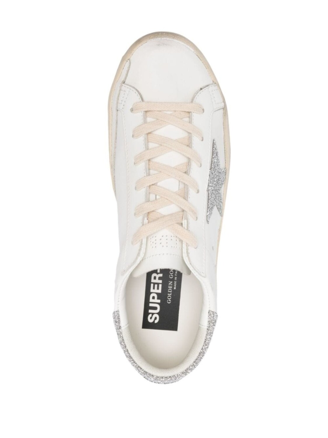 Golden Goose кроссовки Superstar, украшенные блестками, белый — фото 4