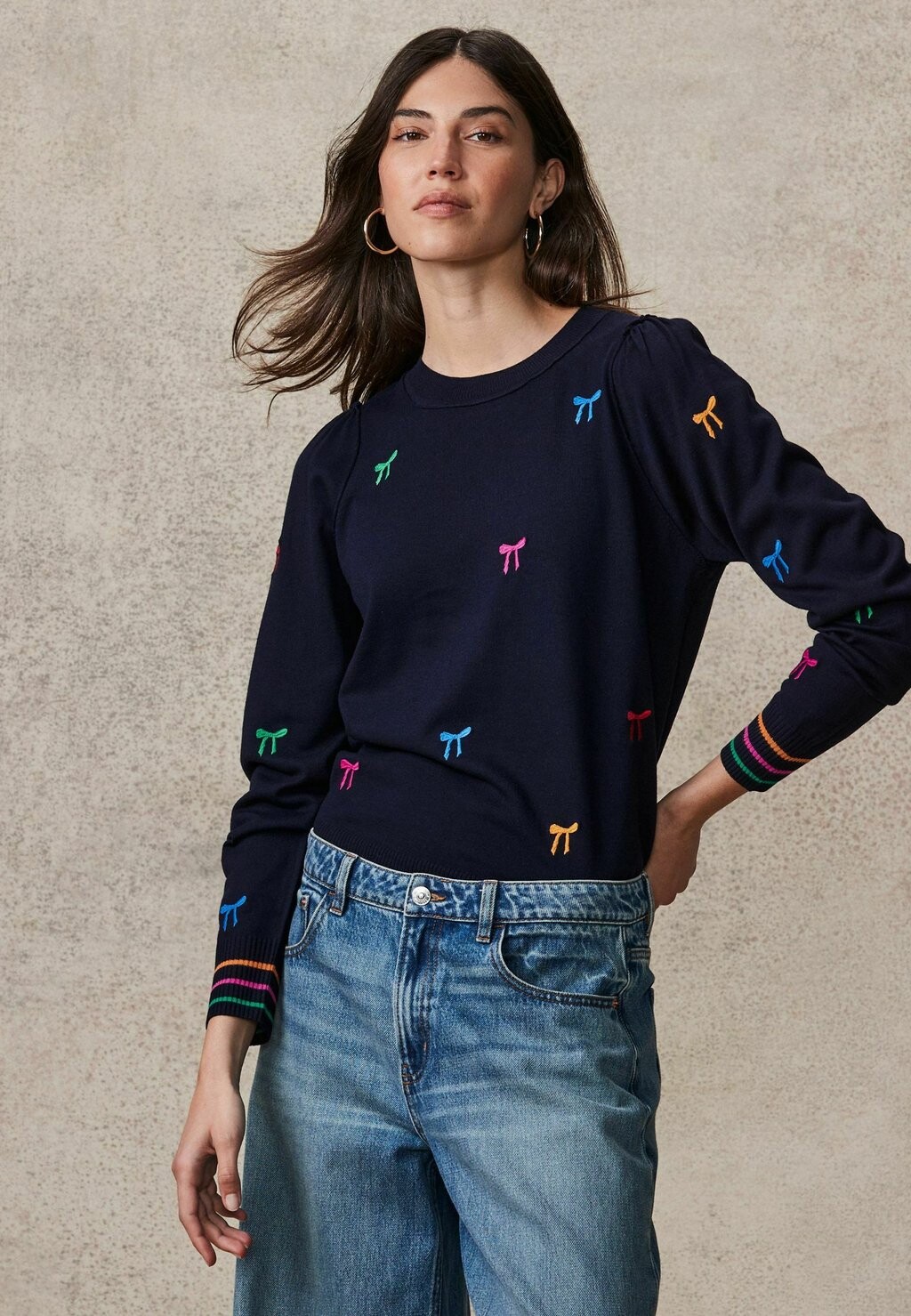

Джемпер CREW NECK EMBROIDERED TALL REGULAR FIT Next, синий