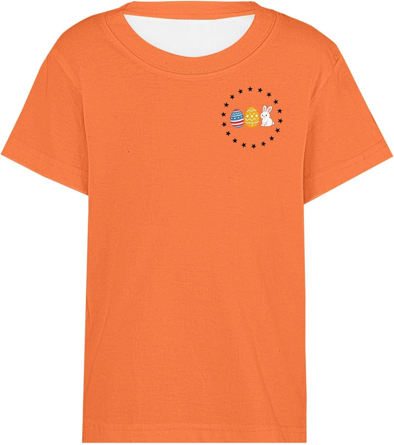 Детская футболка с кроликом, Cotton Linen, B-orange — фото 4