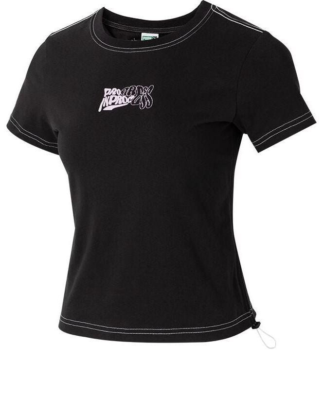 

Топ (WMNS) PUMA Graphic Short Top 'Black' 626865-01, черный