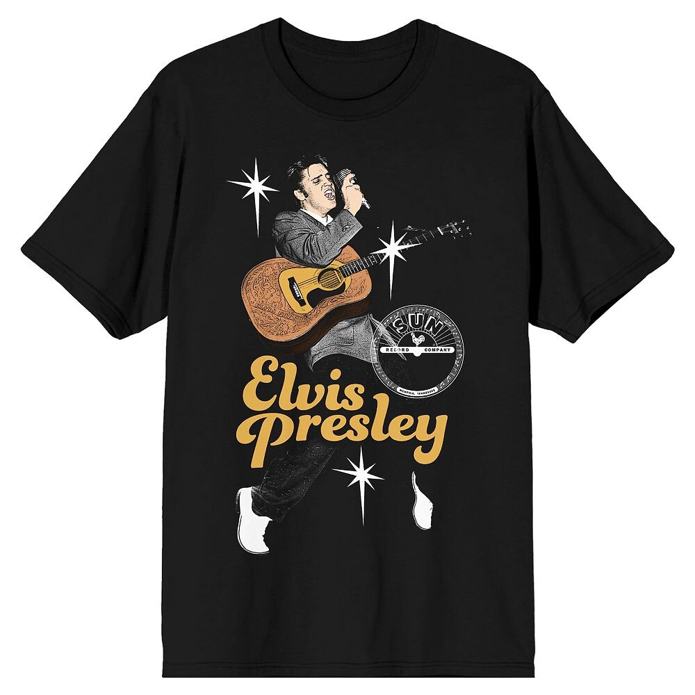 

Мужская футболка Sun Records с рисунком Элвиса Пресли Licensed Character, черный