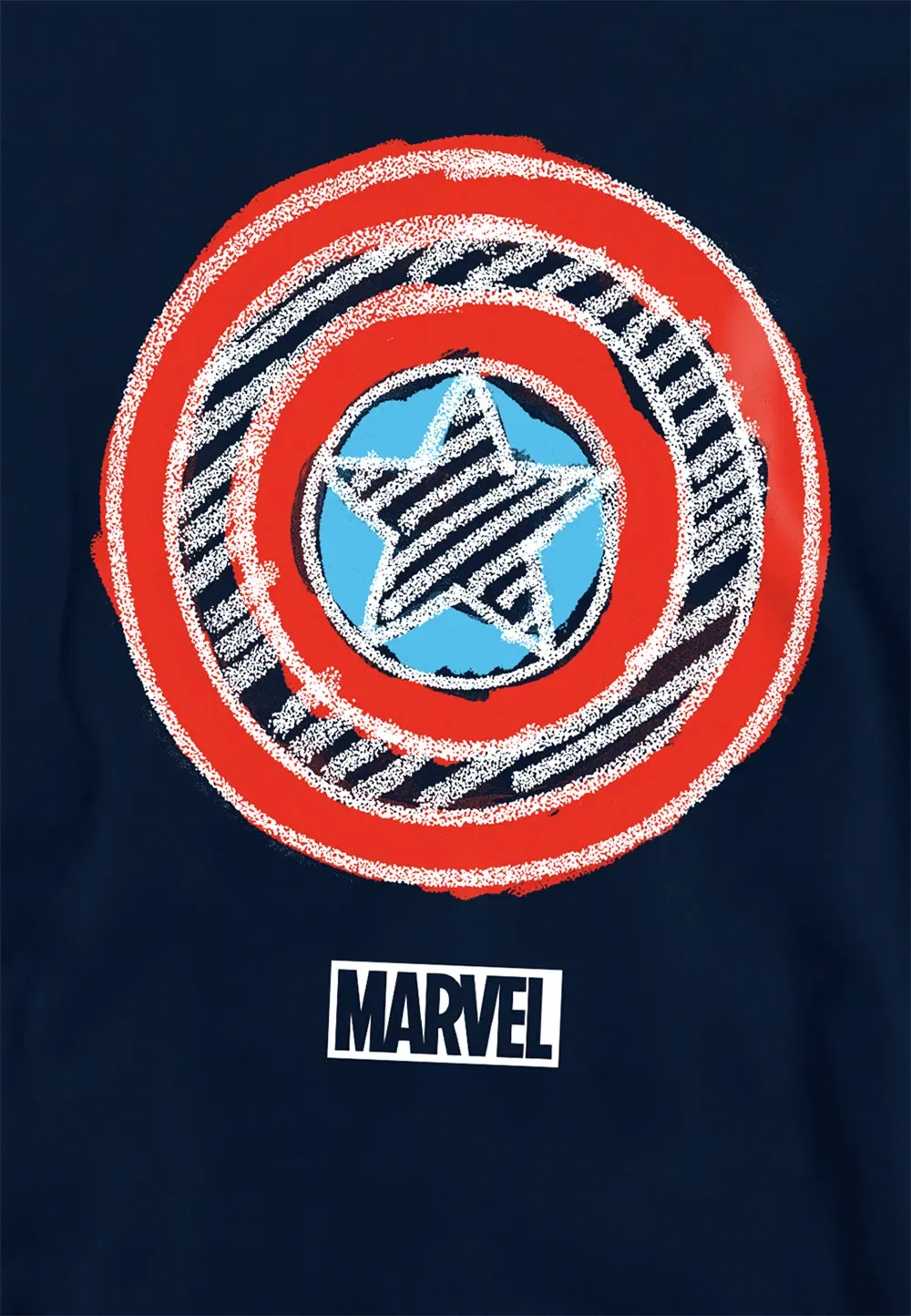 Детская худи Marvel Капитан Америка с щитом, темно-синий — фото 2