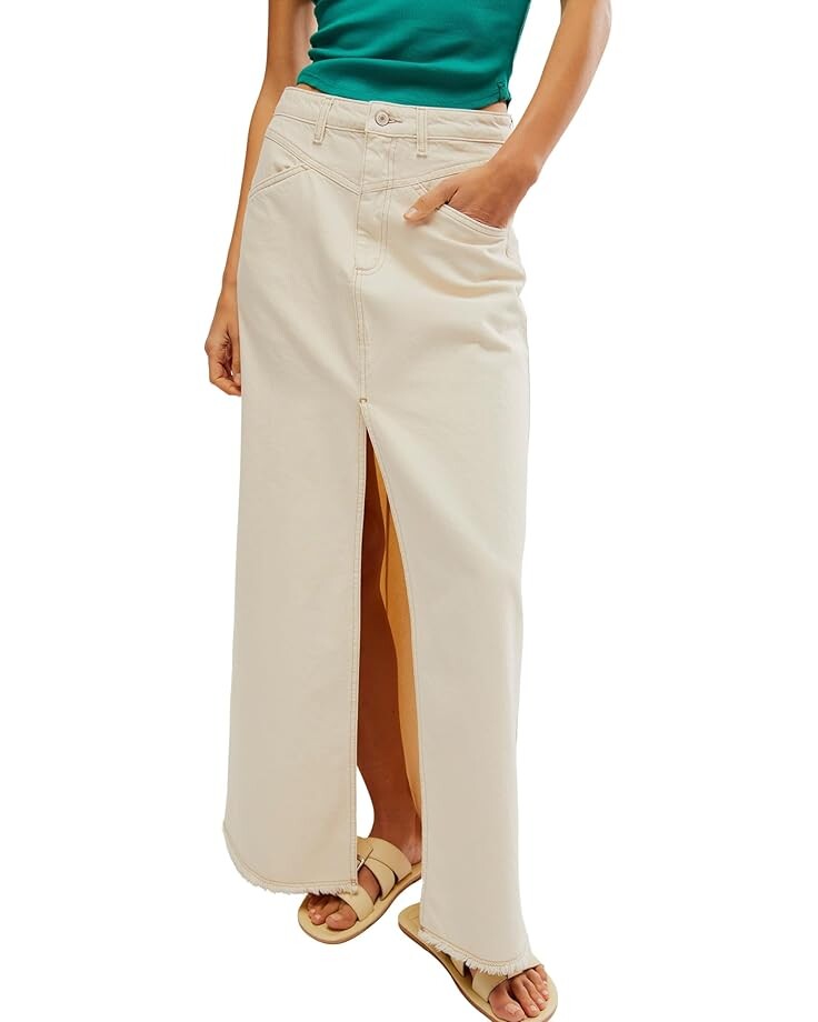 

Юбка Free People We The Free Come As You Are Denim Maxi Skirt, цвет Wisp