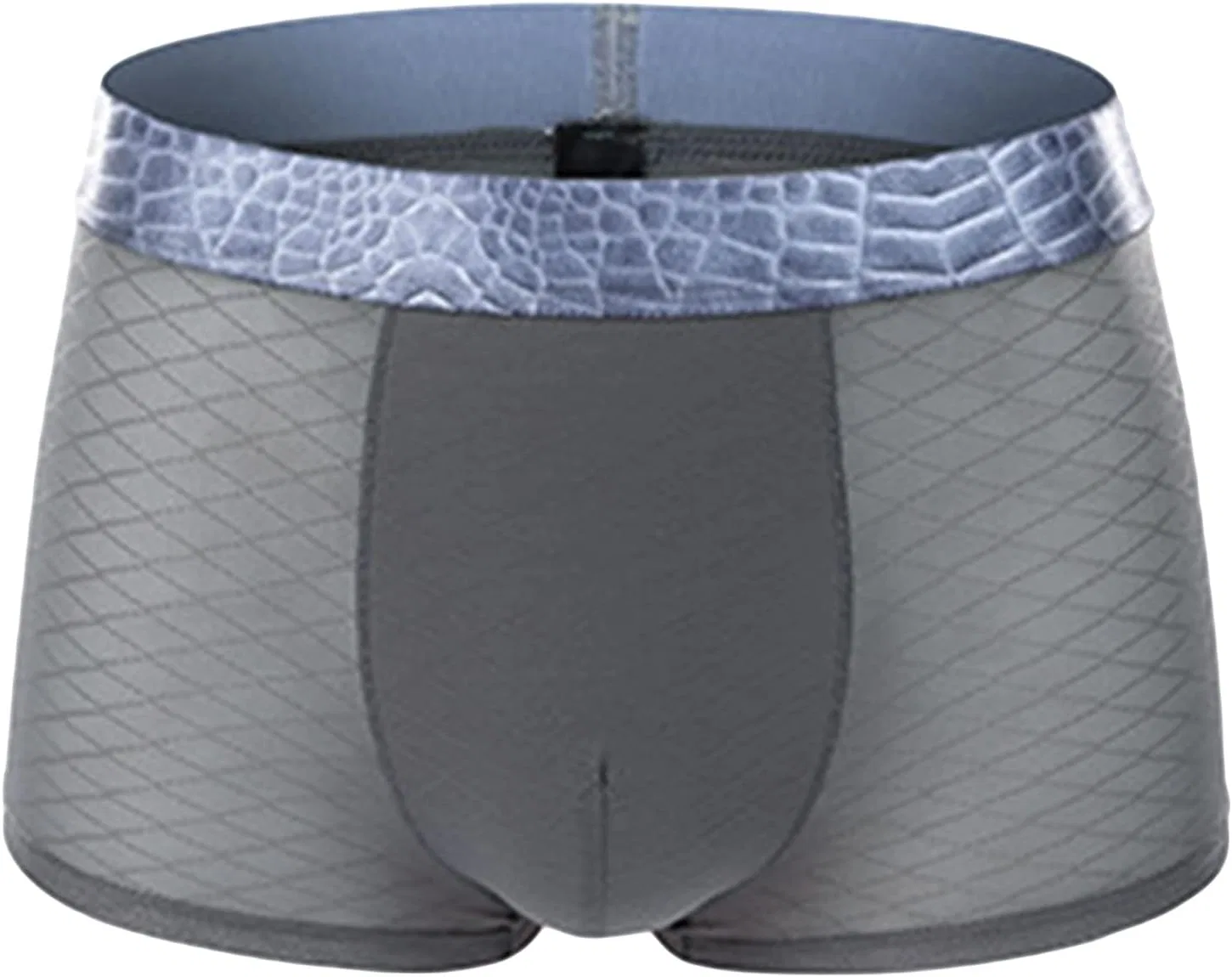 Боксеры шелковистые, Men Underwear, серый 2