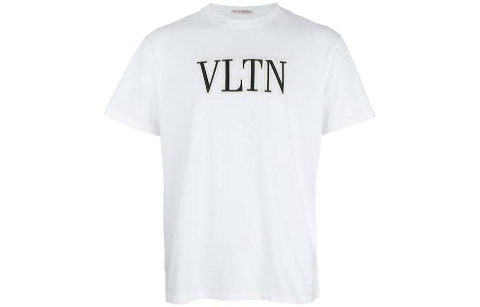 

Футболка с круглым вырезом и вышитым логотипом Vltn Valentino, белый