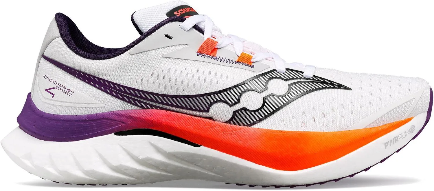 

Обувь для бега на дороге Endorphin Speed 4 - Мужская Saucony, White/Viziorange
