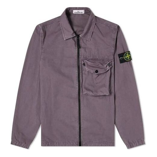 

Куртка Men's STONE ISLAND SS21 Solid Color Pocket Logo Casual Jacket Gray, серый