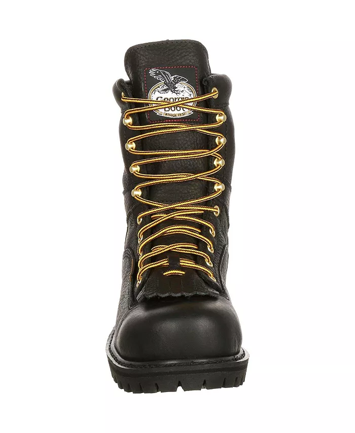 Мужские водонепроницаемые рабочие ботинки Lace-to-Toe GEORGIA BOOT, черный — фото 3