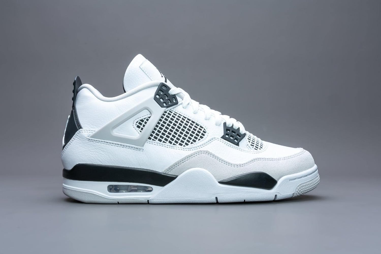 Мужские кроссовки Nike Air Jordan 4 Retro, белый/серый — фото 2