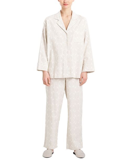 

Пижамный комплект с фланелевым принтом Infinity Natori, цвет Tan/Beige