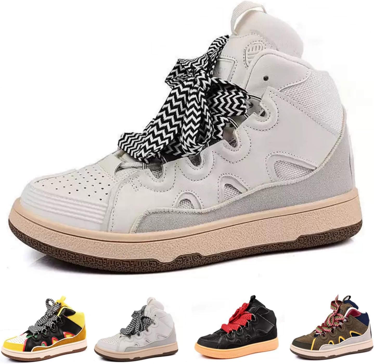 

Модные высокие массивные кроссовки для женщин и мужчин, ретро кроссовки-папины для пар, стильные, удобные кроссовки для ходьбы Macefil, белый