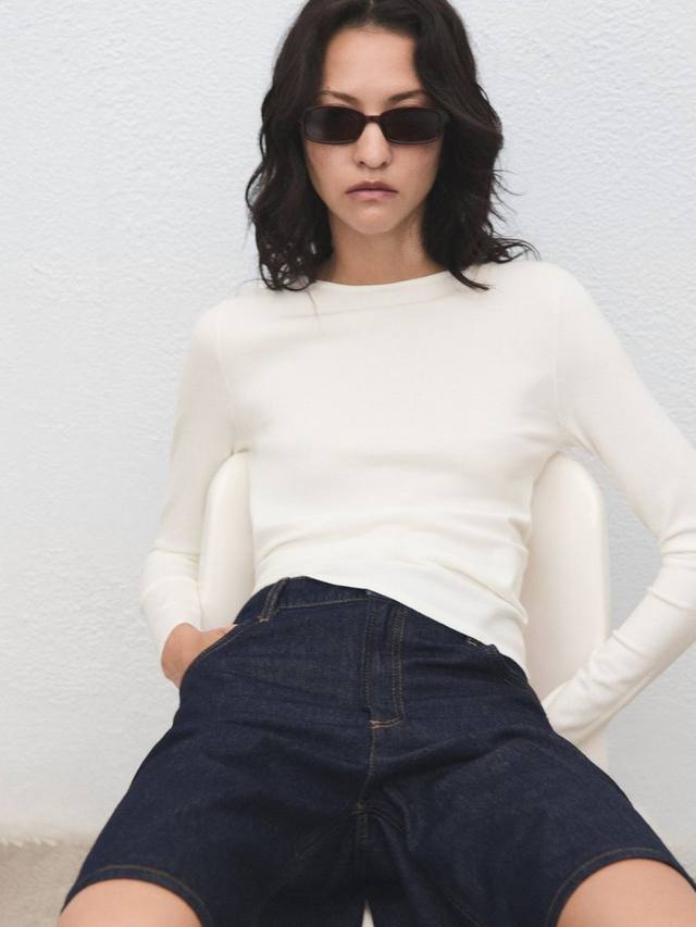 

Толстовка Rira Fine Knit Mango, Light Beige