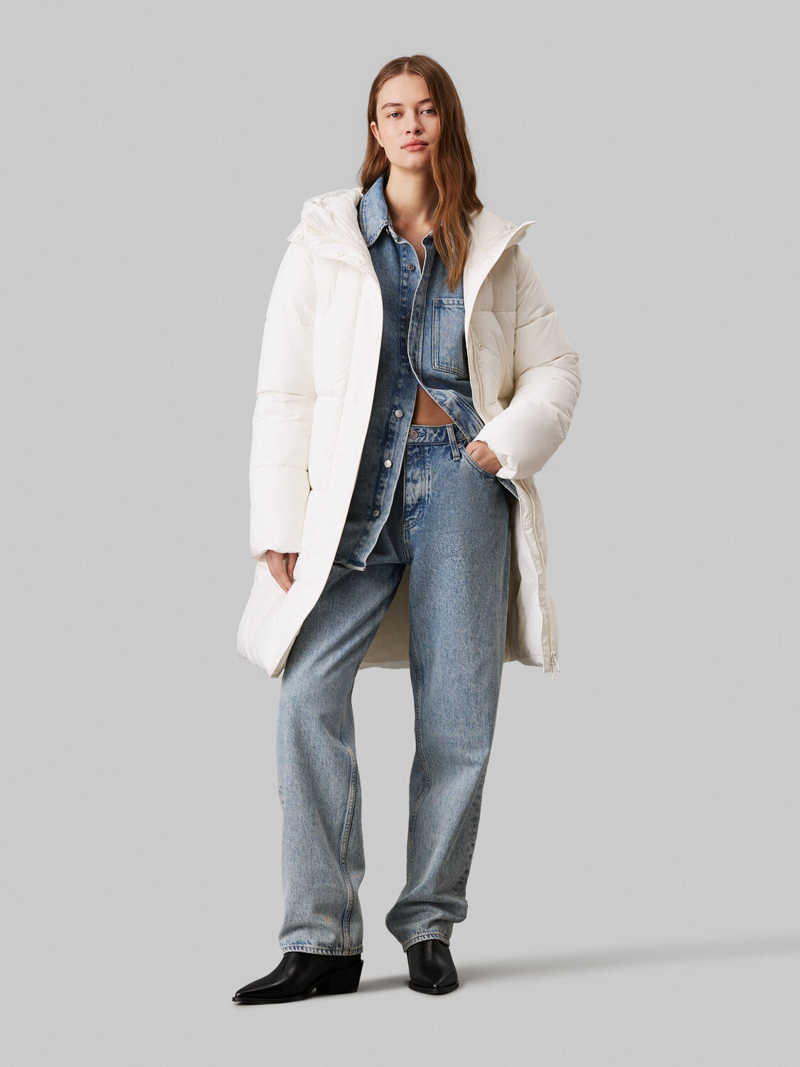 

Куртка CALVIN KLEIN JEANS Relaxed fit, экрю