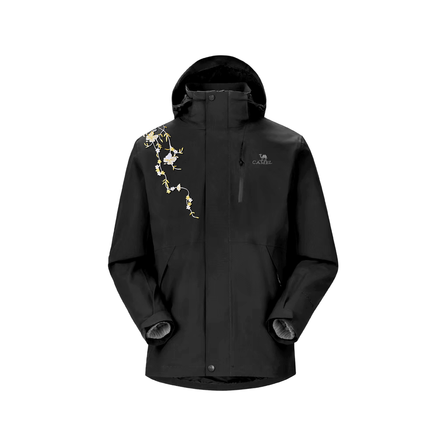 

Водонепроницаемая и ветрозащитная куртка для всепогодного использования в горах, городе, путешествиях и поездках на работу CAMEL, phantom черный