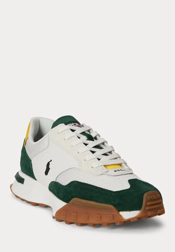 Кроссовки eldridge с замшевыми вставками Polo Ralph Lauren, Deckwash White/Forest/Yellow — фото 2