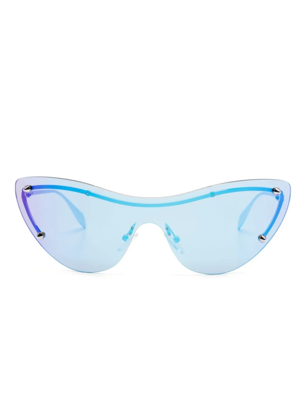 

Солнцезащитные очки в безободковой оправе Alexander McQueen Eyewear, серебяный