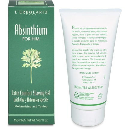 

Гель для бритья Lerbolario Absinthium Extra Comfort для мужчин, 5,07 унций L'Erbolario