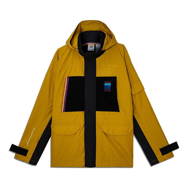 

Куртка adidas originals Adv Jacket Colorblock Windproof Sports Hooded Jacket Yellow, желтый